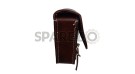 Royal Enfield GT and Interceptor 650 Side Panel Bag Genuine Leather Cherry Brown - SPAREZO